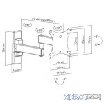 Cattex Bracket 13" - 27" Wall Mount Full Motion - Components - Image 2